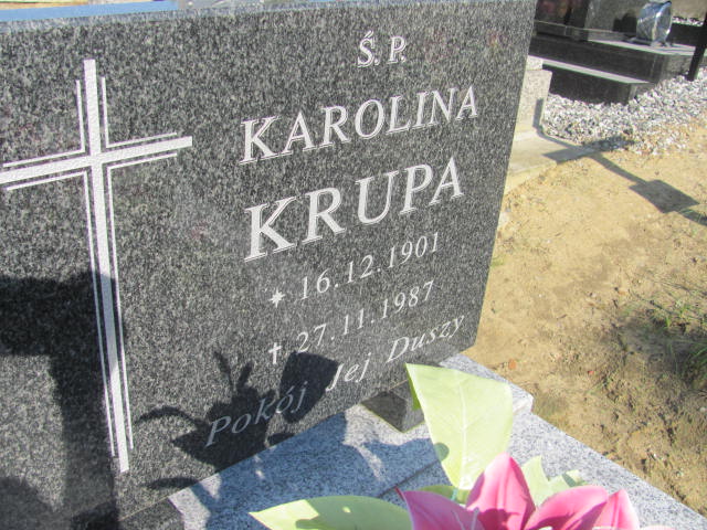 Karolina Krupa 1901 Tarnobrzeg Miechocin - Grobonet - Wyszukiwarka osób pochowanych