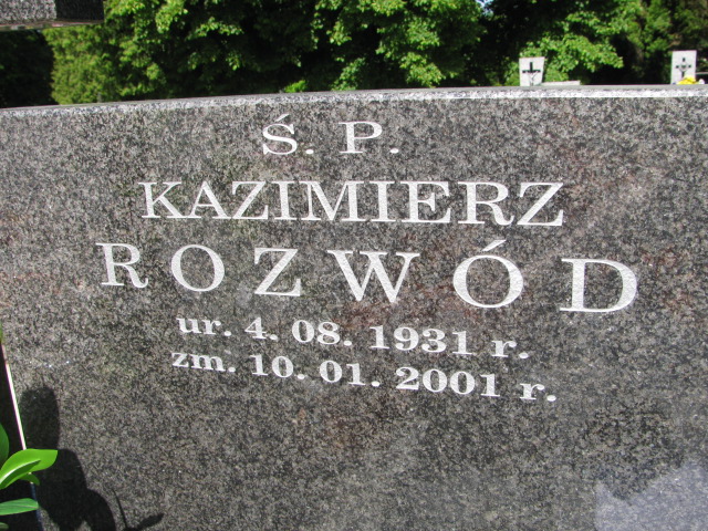 Kazimierz Rozwód 1931 Tarnobrzeg Miechocin - Grobonet - Wyszukiwarka osób pochowanych