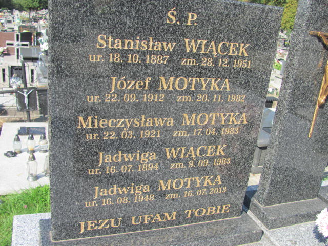 Jadwiga Motyka 1948 Tarnobrzeg Miechocin - Grobonet - Wyszukiwarka osób pochowanych