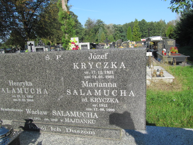 Józef Kryczka  1921 Tarnobrzeg Miechocin - Grobonet - Wyszukiwarka osób pochowanych