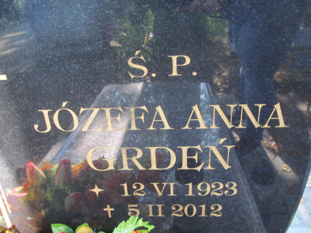 JÓZEFA ANNA Grdeń 1923 Tarnobrzeg Miechocin - Grobonet - Wyszukiwarka osób pochowanych