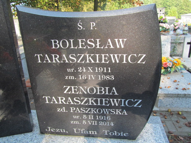 Zenobia Taraszkiewicz 1916 Tarnobrzeg Miechocin - Grobonet - Wyszukiwarka osób pochowanych
